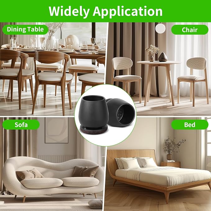 16PCS Round Silicone Chair Leg Floor Protectors - Image 7