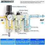 TAILONZ PNEUMATIC 0-240PSI 1/2 Inch NPT Grade Three Stage Industrial Air Drying - Image 3