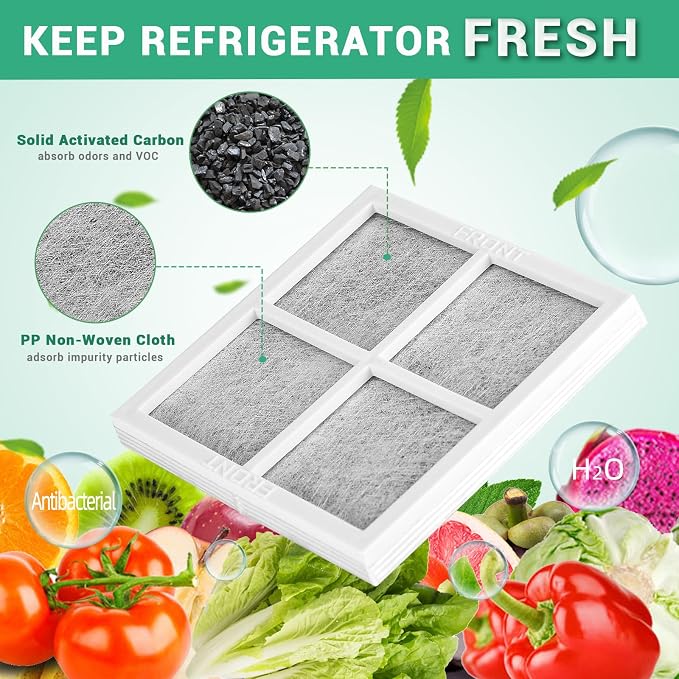 4 Pack Refrigerator Air Filter Replacement, Compatible - Image 3