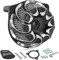 High Flow Air Cleaner Intake Filter System Kit Air Filters Cover Drift Style by Eumti