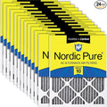 Nordic Pure 18x18x1 Furnace Air Filters MERV 10 Pleated Plus Carbon 24 Pack by NordicPure