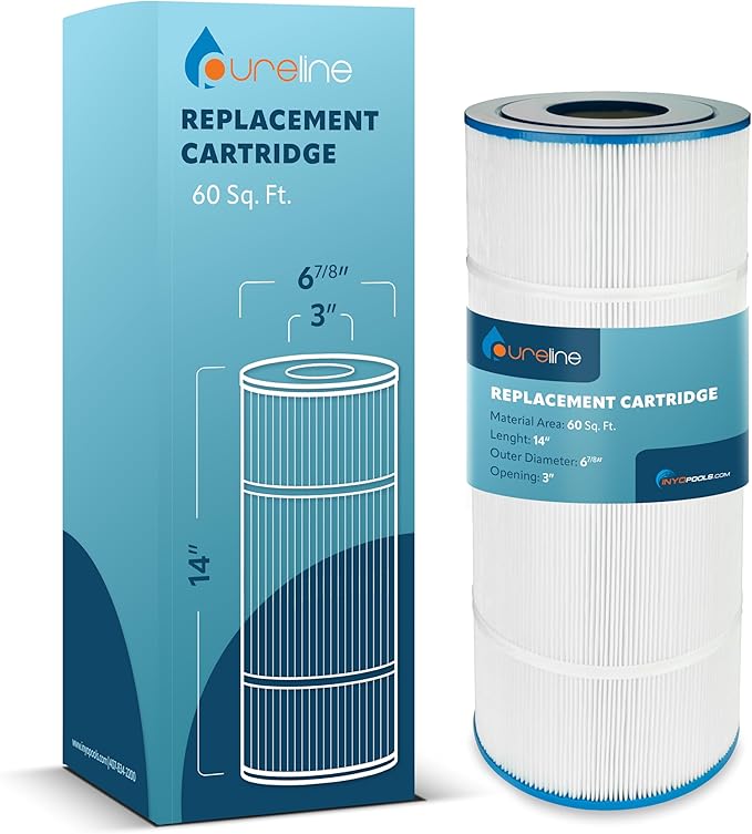 Pureline 60 Sq Ft Pool Replacement Cartridge Filter, Compatible by Pureline