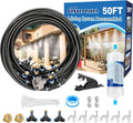 Pre-Assembled Misters for Outside Patio, Outdoor Misting Cooling System w Filter by POCKETPANDA