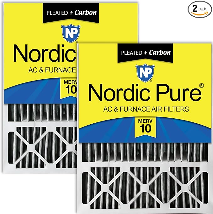 Nordic Pure 20x25x5 Lennox X6673 X6675 ReplacementÃ‚ AC Filter MERV 10 + Carbon by NordicPure