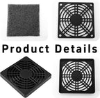 6Pcs 80mm Cooling Fan Filter, Plastic Dustproof Mesh Cover - Image 4