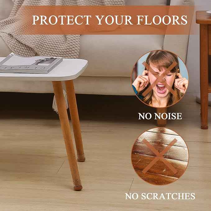 16Pcs Small Silicone Chair Leg Caps 1 inch, Furniture Pads