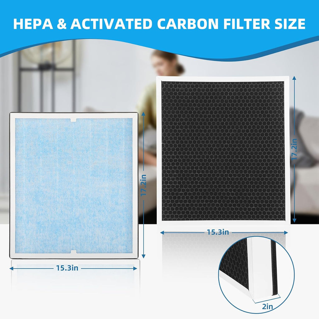 3-Pack HEPA 550 Activated Carbon Filters, MERV 13