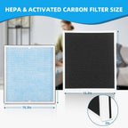 3-Pack HEPA 550 Activated Carbon Filters, MERV 13