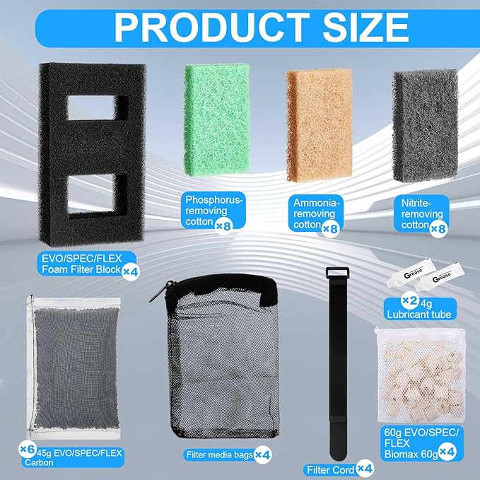 4 Set/48 Pcs Aquarium Filter Compatible - Image 2