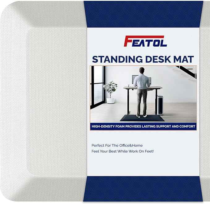 FEATOL Anti Fatigue Mats for Standing, 9/10 Extra Thick Ergonomic Standing Desk