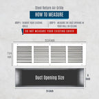 Fits 24x6 Duct Opening | Steel Return Air Grille by Handua | Vent Cover Grill - Image 2