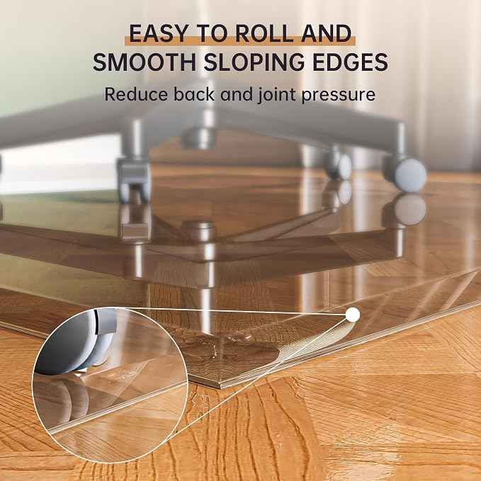 36“ x 36” Beveled Edge Glass Chair Mat