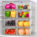 8Pack Clear Stackable Kitchen Storage Organizer, Pantry Organizers and Storage