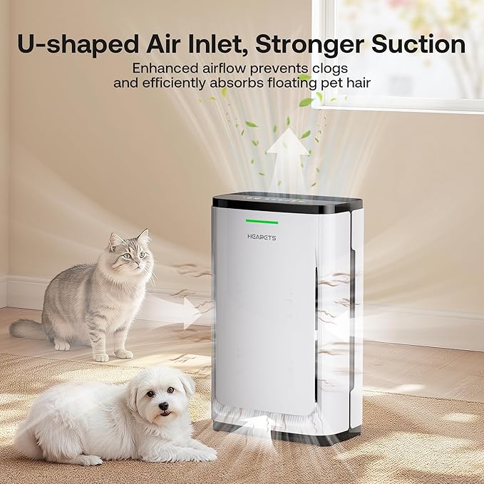 Pet Air Purifier Large Home up to 4200 sq ft, Suck up Floating Cat Dog Hair - Image 2