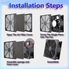 Dust Filter PC 120mm Cooling Fan Filter Dustproof Cover, 2 Pack PC Case Fan - Image 5