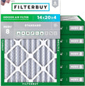 Filterbuy 14x20x4 Air Filter MERV 8 Essential Dust & Allergy Defense, by Filterbuy