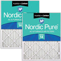 Nordic Pure 16x20x1 Pleated Air Filters MERV 14 Plus Carbon 2 Pack by NordicPure