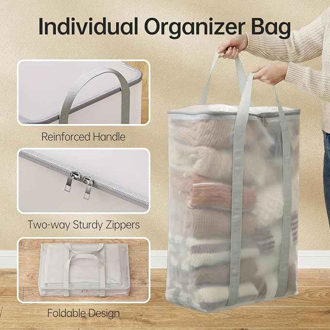 HAIXIN HOME 130L Stackable Storage Bin