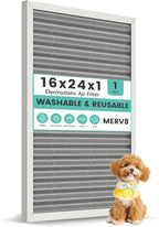 16x24x1 Reusable HVAC Furnace Air Filter, Washable Electrostatic Furnace Filter by KEYINGXUAN
