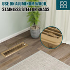 VOISEN Floor Register 2x12, 6 Pack Floor Vent Covers, Steel Adjustable Air - Image 8