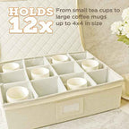 storageLAB Cup and Mug Storage Containers, Hard Shell Storage Case