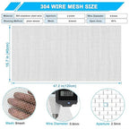 Stainless Steel Mesh Screen 8Mesh 304, 15.7" x 47.2" Metal Mesh Screen - Image 2