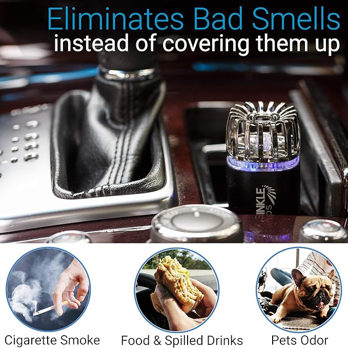 Car Air Purifier Ionizer - 12V Plug-in Ionic Anti-Microbial Car Deodorizer - - Image 2