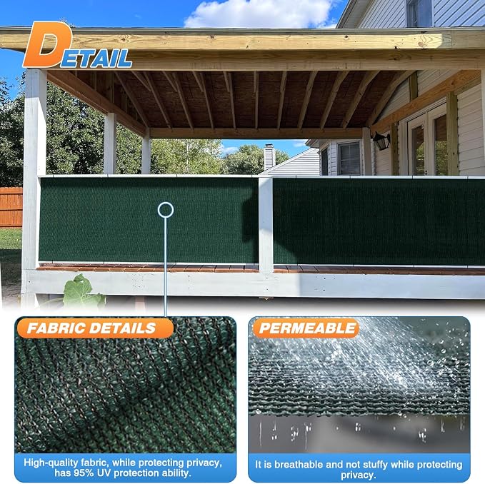 TANG Sun Shade Fabric Roll 8'x28' Shade Cloth - Image 4
