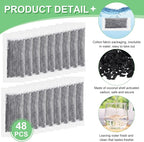 48 Packs Replacement Activated Charcoal Distiller Filters Coconut Shell - Image 3