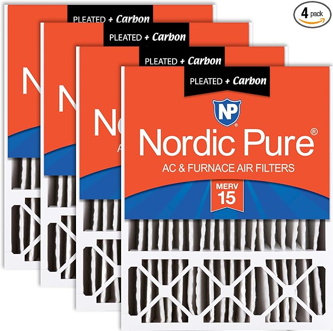 Nordic Pure 20x25x5 Lennox X6673 X6675 Replacement AC Filter MERV 15 + Carbon 4 by NordicPure