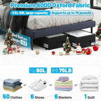 Under Bed Storage with Wheels, Quick Assembly Underbed Shoe Storage Containers