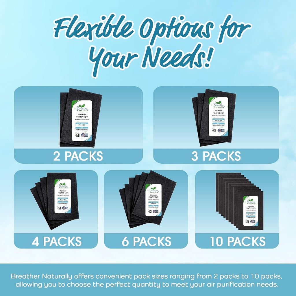 Breathe Naturally - Hapf600 HEPA Carbon Filter Replacement for Holmes