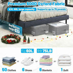 Under Bed Storage with Wheels, Quick Assembly Underbed Shoe Storage Containers