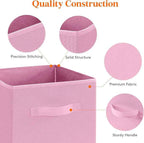 Lifewit Collapsible Fabric Storage Cubes Bins Set 11 Inch, Foldable Cubby