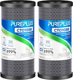 PUREPLUS 5 Micron 10" x 4.5" Whole House CTO Coconut Shell Activated Carbon by PUREPLUS