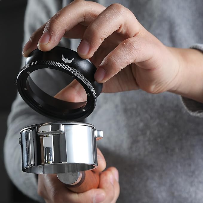 58mm Magnetic Espresso Portafilter Dosing Funnel and Puck Screen Set Coffee - Image 2
