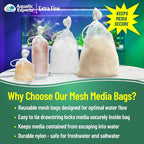 Aquatic Experts Extra Fine Aquarium Media Bag, Durable Drawstring Bags - Image 2