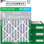 Filterbuy 20x24x4 Air Filter MERV 8 Essential Dust & Allergy Defense, by Filterbuy