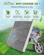 1Pcs HEPA Cabin Air Filter and 1Pcs Engine Air Filter Fit - Image 2