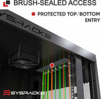 Sysracks 9U Wall Mount Server Rack Cabinet, 19” Locking Network Rack, 24” Deep - Image 6