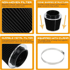 PTNHZ Universal Black 4" 102mm High Flow Cold Air Intake Cone Air Filter Power - Image 3