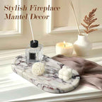 100% Real Natural Marble Tray for Bathroom, Luxury Calacatta Viola Stone Vanity