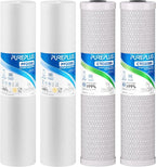 PUREPLUS 5 Micron 20"x4.5" Whole House Water Filter Cartridge Combo Kit by PUREPLUS
