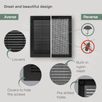Vent Systems 10" x 10" Inch Plastic Black Soffit Vent Cover - Image 3