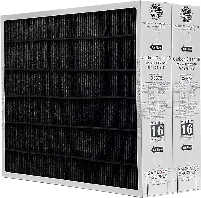 Lennox Healthy Climate Lennox X6675 20x25x5 Healthy Climate Carbon-Clean MERV by Unknown