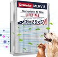 20x25x5 Washable Electrostatic Air Filter, MERV 8 Aluminum AC/HVAC Furnace by Demiwise