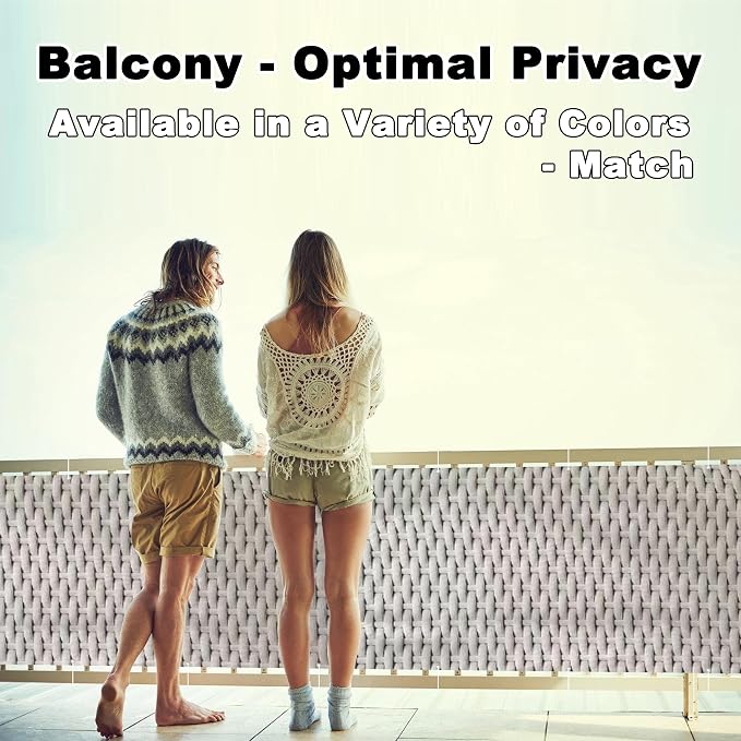 Privacy Fence Screen 2' x 29.5' Durable UV-Resistant Balcony Privacy, Easy - Image 2
