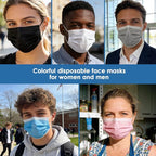 NNPCBT 5 Color Disposable Face Masks 100 Pack, 3-Ply Breathable Mask - Image 5
