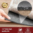 BAGAIL Felt and Natural Rubber Backing Rug Pads 1/4” Thick, 2 x 3 Ft Non Slip