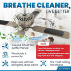 Premium Ceiling Fan Filters for Blades -10 PCS Activated Carbon Air Purifier - Image 8